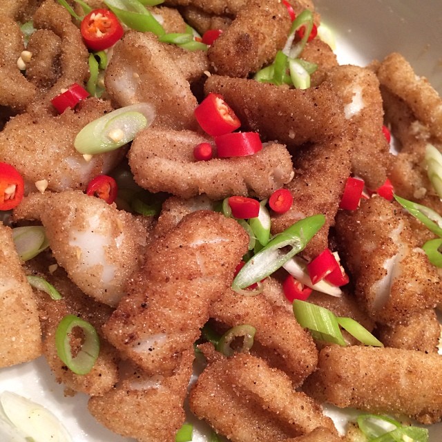 Chinese inktvis met zout en peper