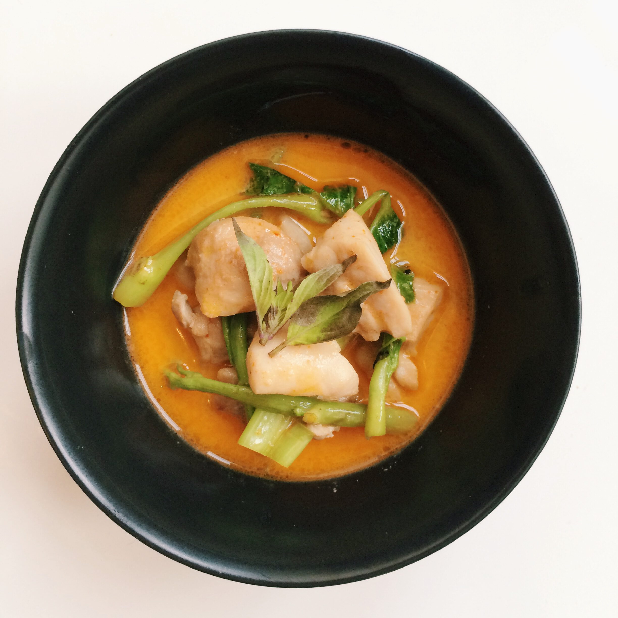Thai Morning Glory with Red Curry Chicken