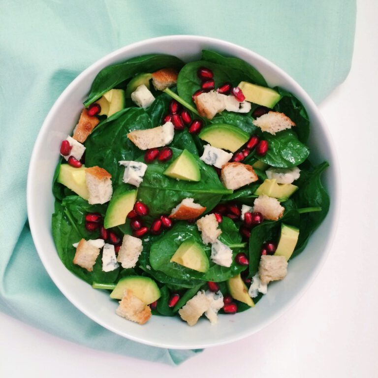 Gezonde spinazie salade
