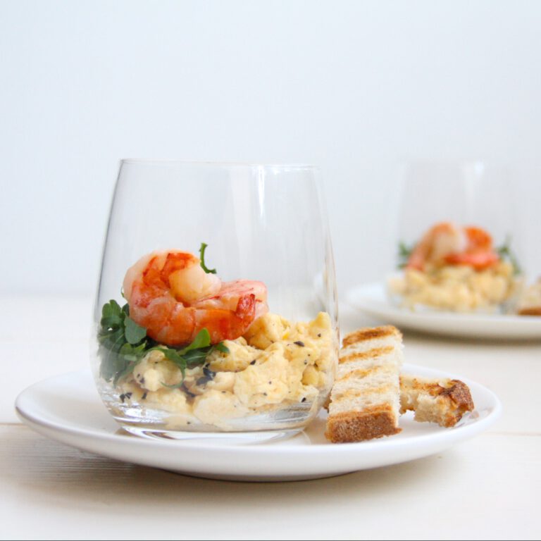 Recept roerei met truffel en garnalen