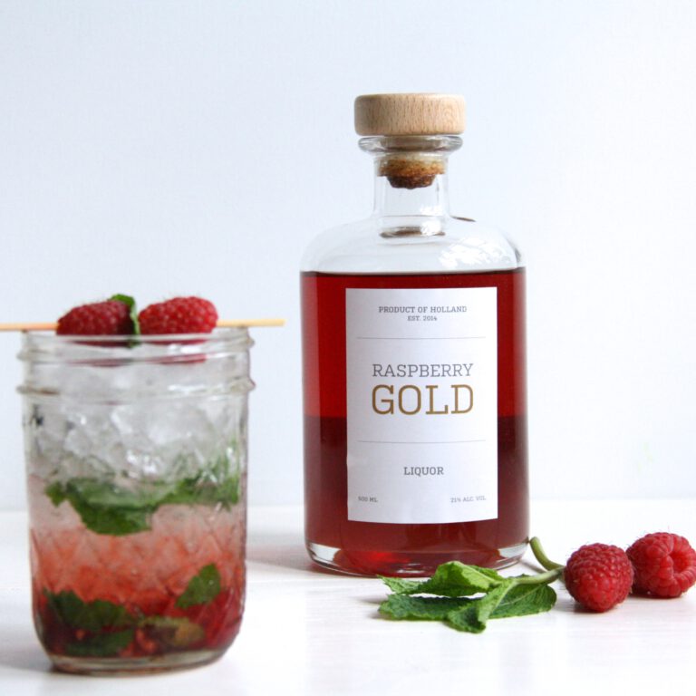 Frambozen cocktail met Raspberry Gold