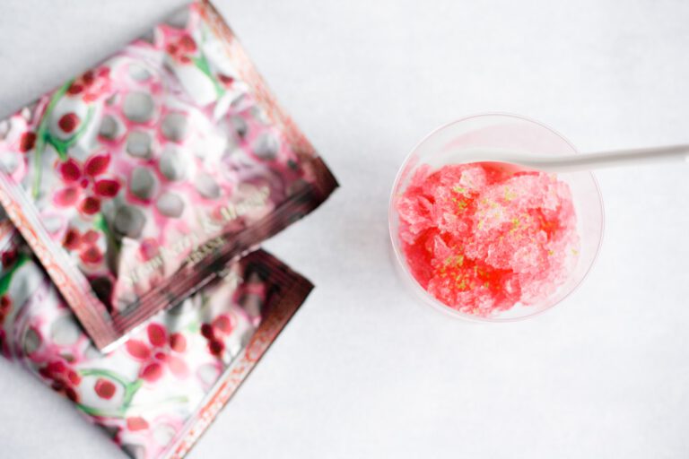 Recept Granita van Thee met aardbeien en mango