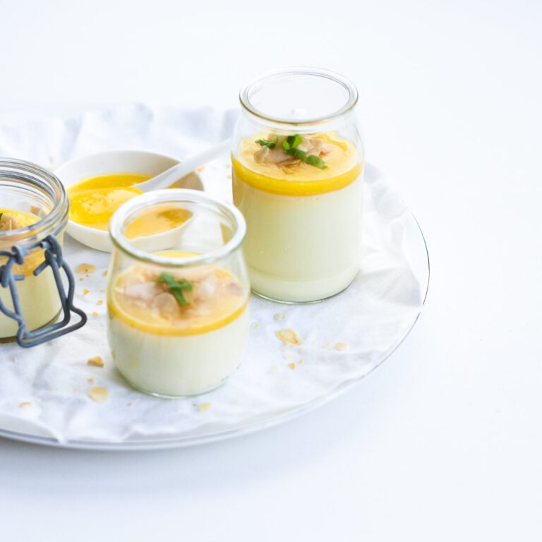 Recept Panna Cotta met perzikkencoulis