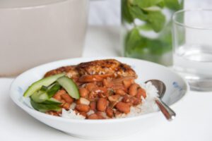 bruine bonen met rijst bbmetr