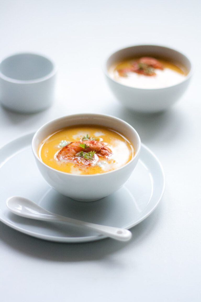 Hoe maak je een perfecte pompoensoep met gamba's