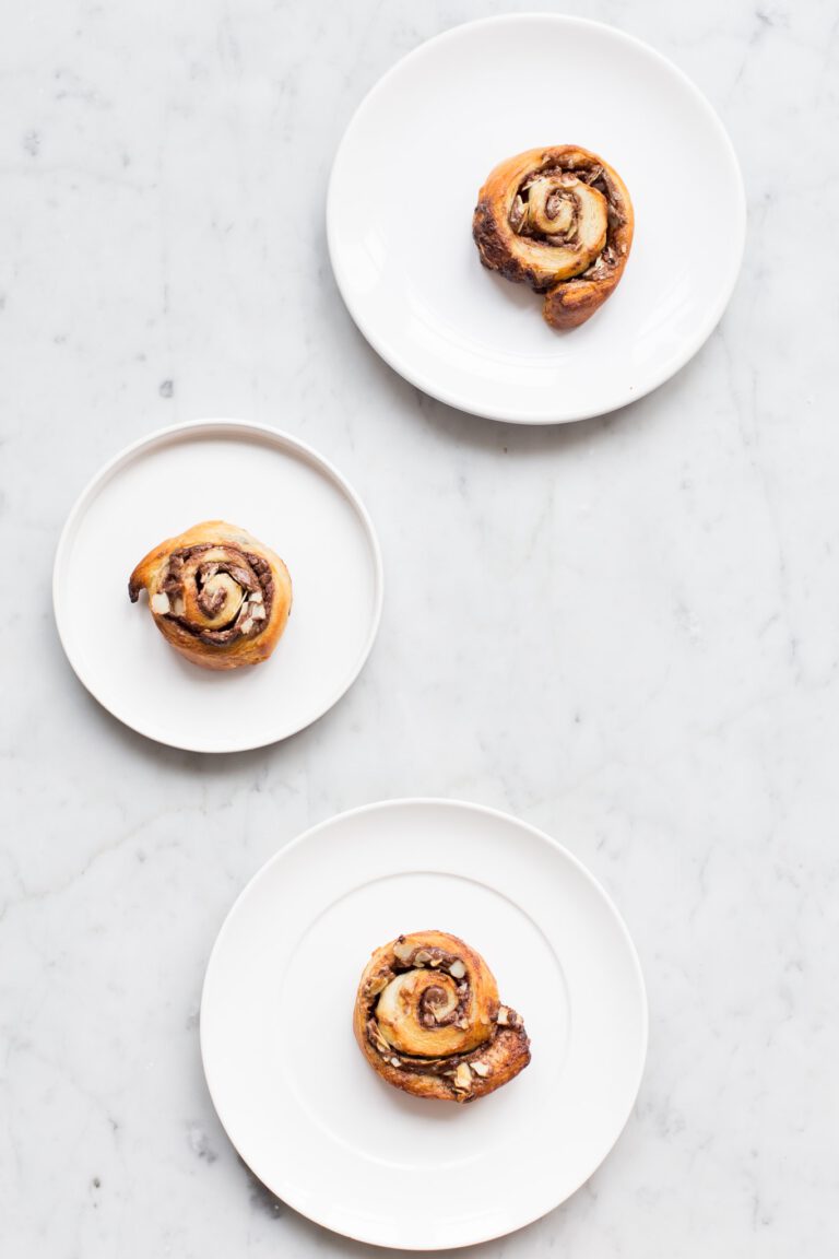 Chocolade hazelnoot spiralen met criossantdeeg
