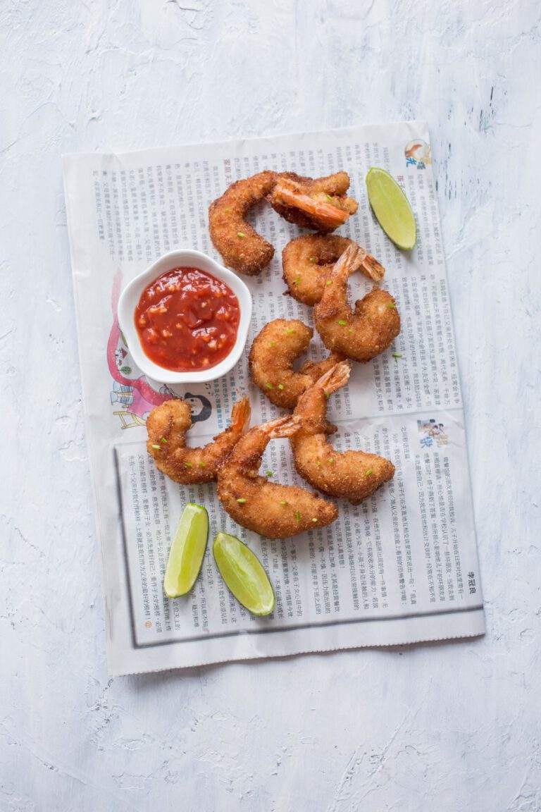 Krokante garnalen op zn Surinaams