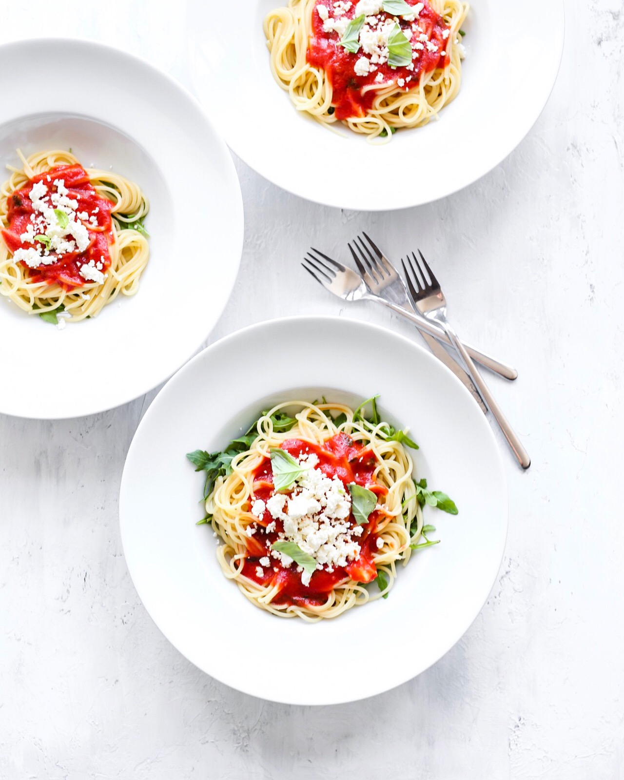 snelle pasta met tomatensaus