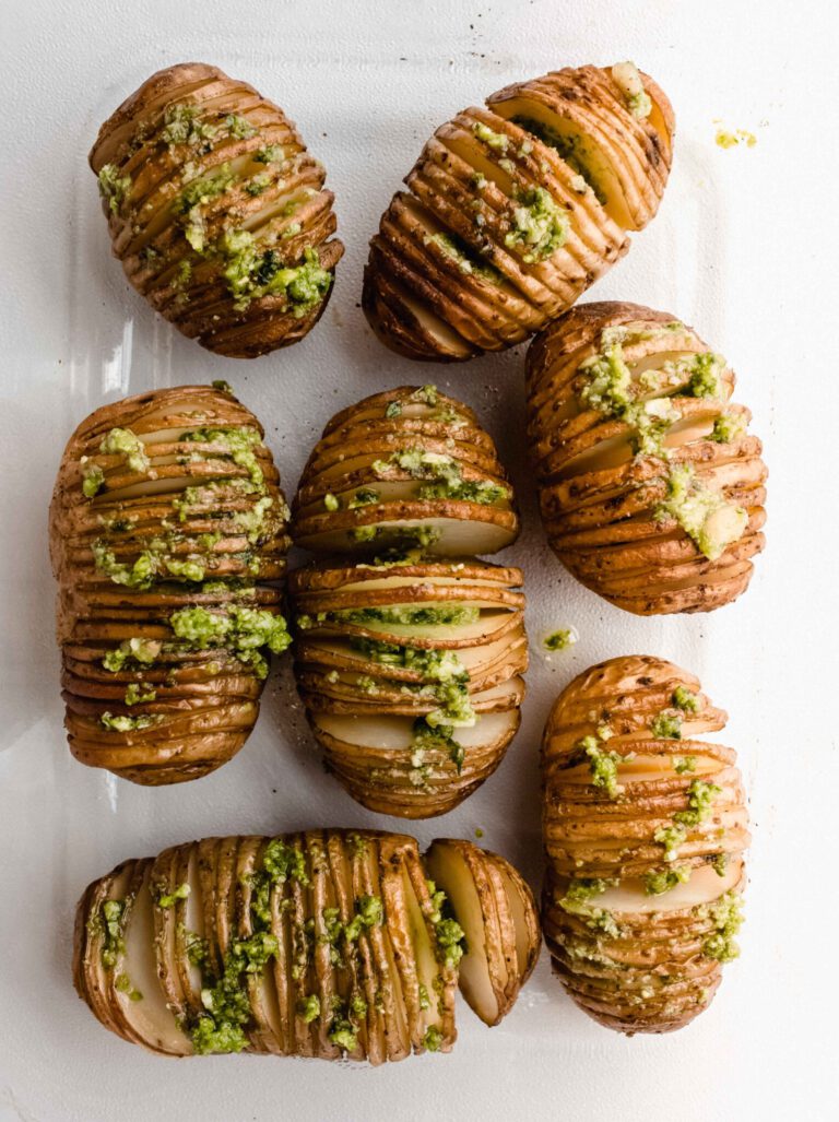 hasselback aardappelen pesto