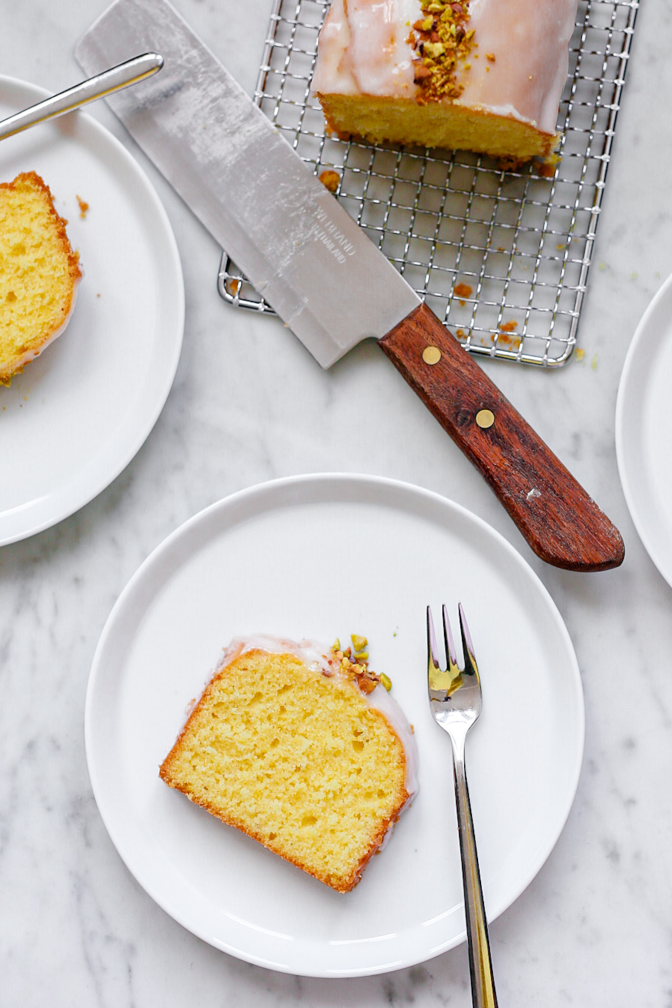 Citroencake met glazuur / frosting