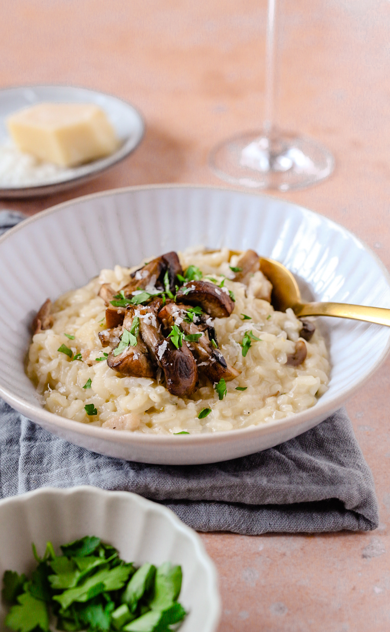 Risotto met paddestoelen in een pressure cooker maken