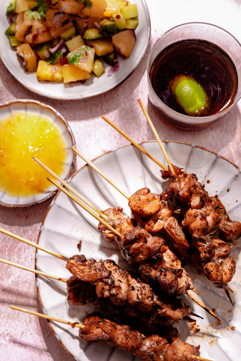 jamaicaanse jerk kipspiezen bbq