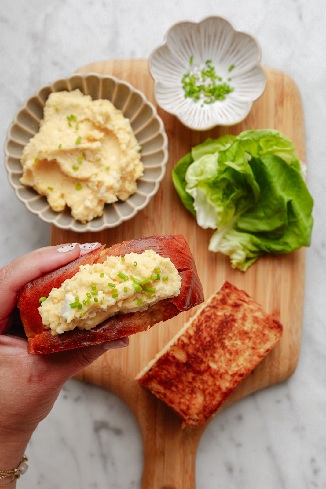 Koreaanse aardappelsalade met ei