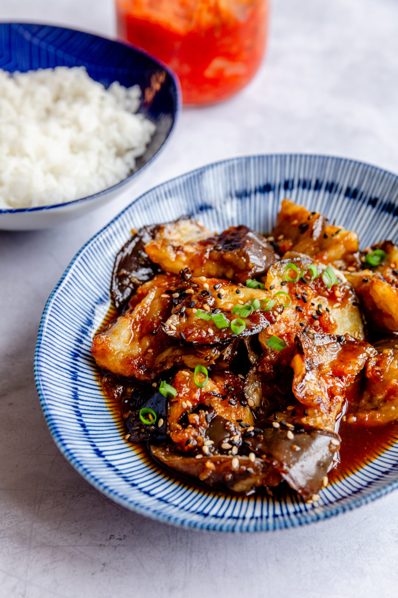 Sticky aubergine op z’n Koreaans