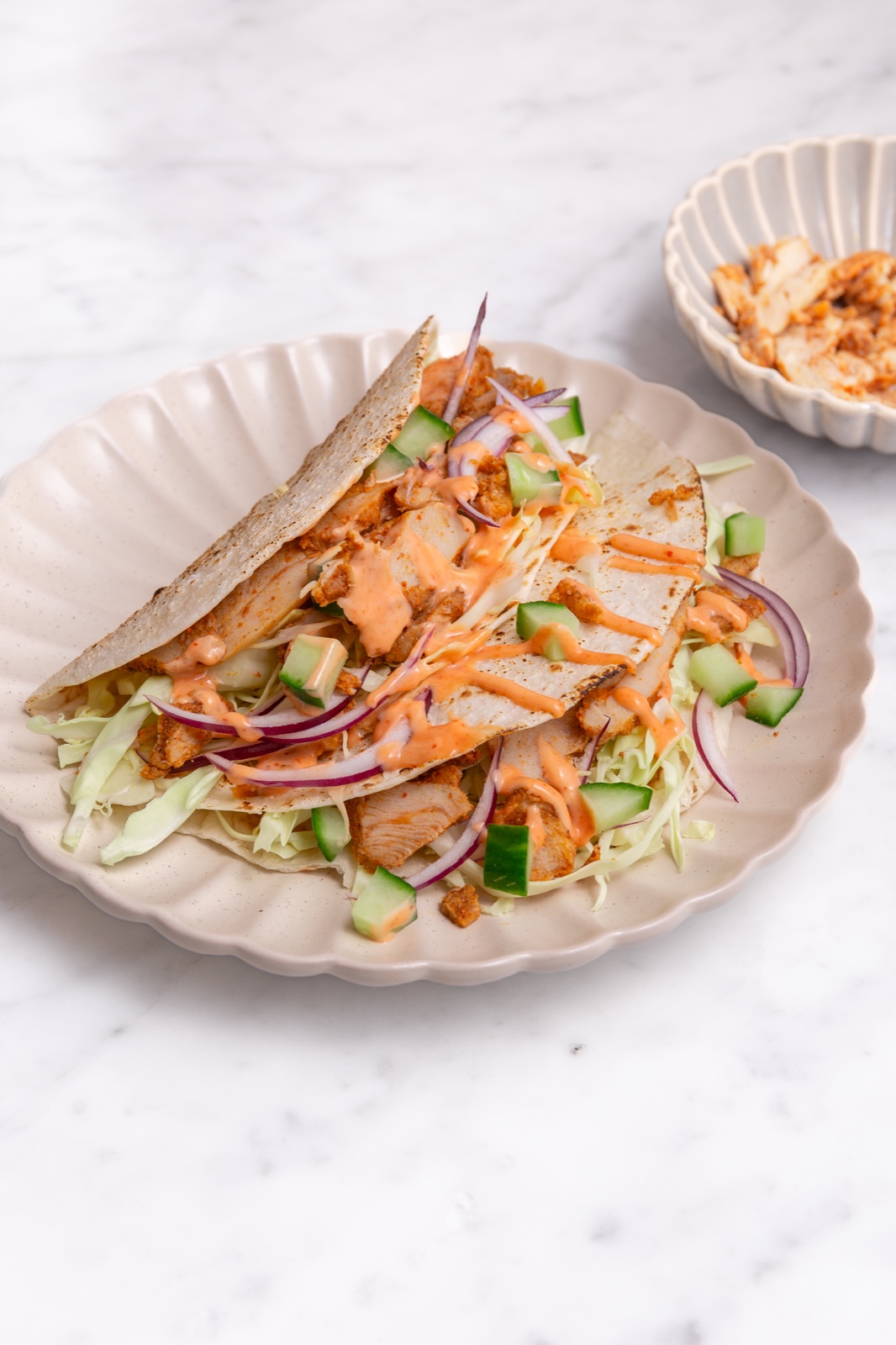 Snelle kip kebab wraps