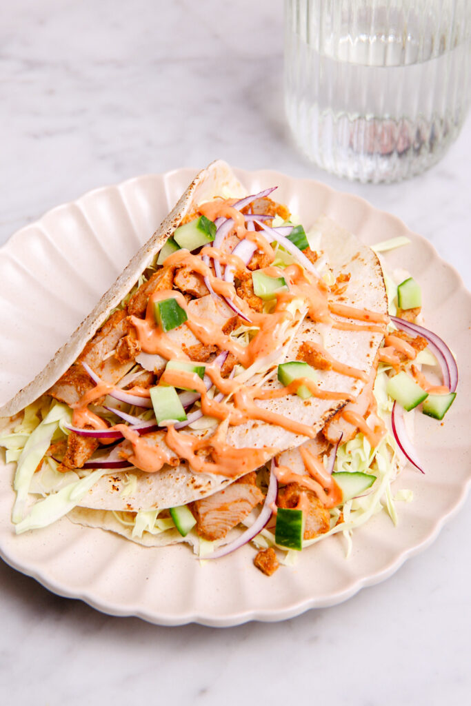 snelle kip kebab wraps