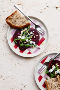 bietensalade rucola geitenkaas