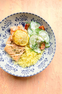 zalm uit de oven met couscous