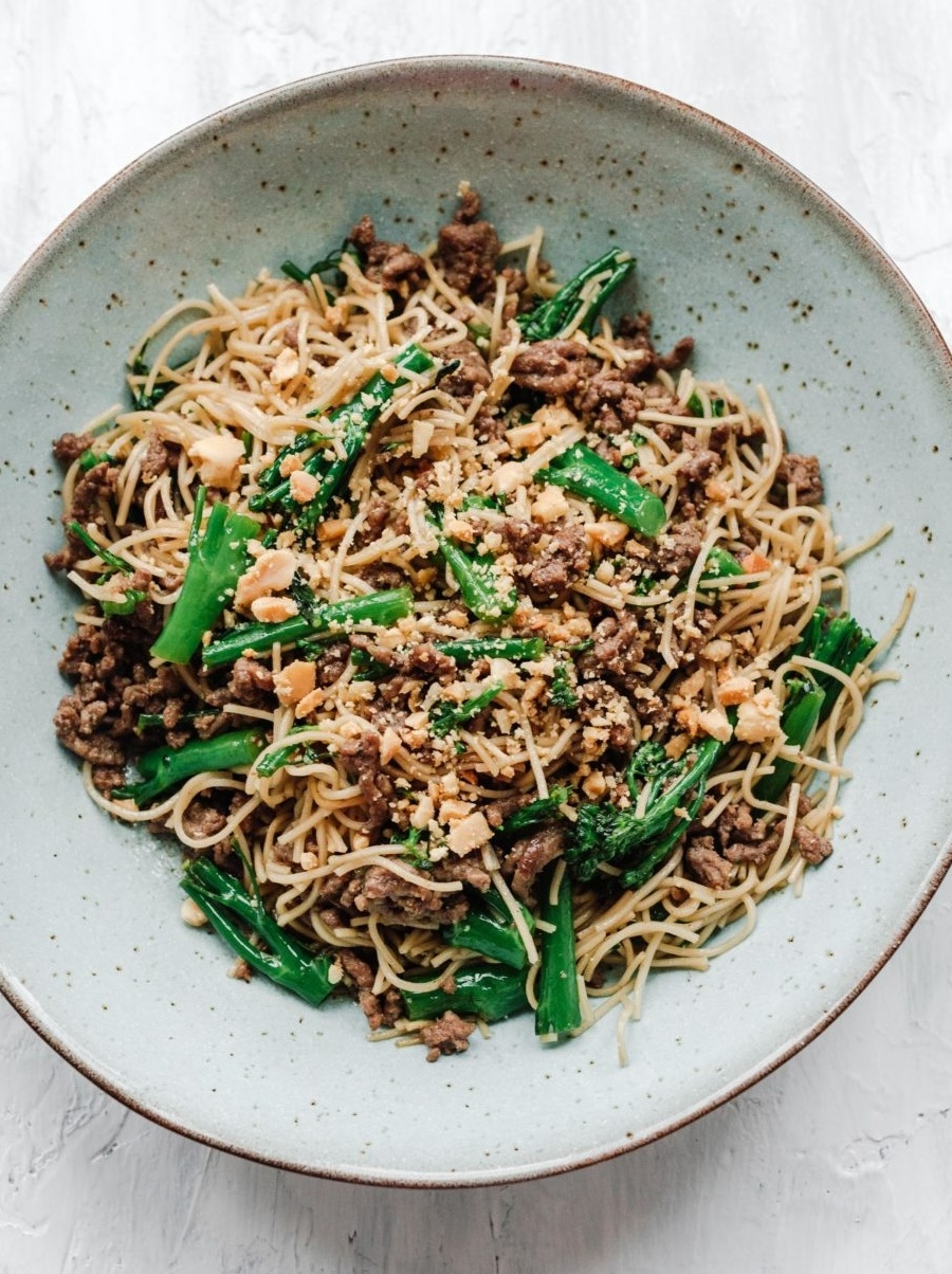 Noedels met gehakt en bimi – WW proof