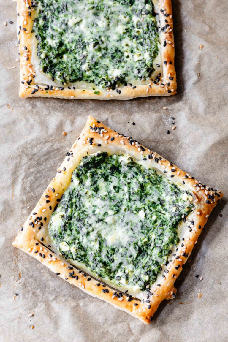spinazie feta bladerdeeghapjes